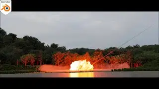 Blender Mantaflow || Explosion simulation | Addons - VDBLab, Botaniq & BlenderKit