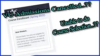VU Admissions Cancelled?? How to Check if your Admission is safe. VU VICKY