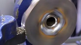 Amateur machining, making a chuck backing  plate on a 100 year old lathe