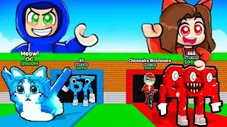 0 to 100 TRILLION ONE COLOR RED Vs BLUE Challenge in Steal A Brainrot Roblox!! 