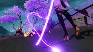 Lumine saves Aether from the Raiden Shogun! Genshin Impact Edit
