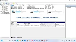 How to create partition on windows 11 | Partition hard drives