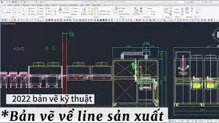 Bản vẽ về line sản xuất.Production line drawing.