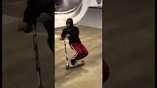 Падение на самокате!