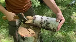 Green woodworking - spatula blank / Изготовление заготовки для лопатки