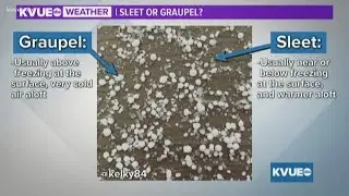 Sleet and graupel impact Central Texas, but what is the difference?