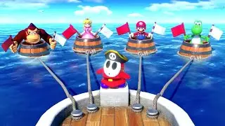 Mario Party Superstars Minigames - DK vs Mario vs Peach vs Yoshi (Master CPU)