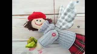 Ангелочек из ткани своими руками.