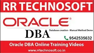 Database creation - Manual Method Demo | RR Technosoft