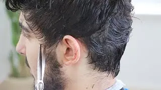 haircut training with scissors sound | asmr barber