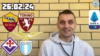 РОМА - ТОРИНО ПРОГНОЗ ФИОРЕНТИНА - ЛАЦИО СТАВКА СЕРИЯ А ЭКСПРЕСС ЧЕМПИОНАТ ИТАЛИИ 26.02.24