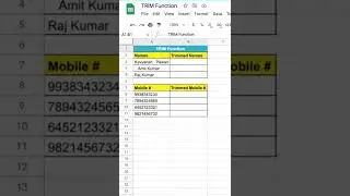 1 Minute Google Sheets | Remove Space in Google Sheets | TRIM Function in Google Sheets