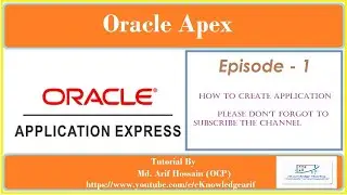 How to create an application in oracle apex