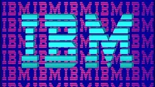 IBM logo colorful palette swap - DOS vintage screensaver vaporwave