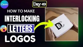 How To Create An Interlocking Letter Logo in Canva - Canva Tutorials | How To Letter Logo Design |