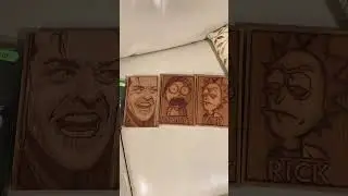 Morty and Rick 🤣 wood carving.  