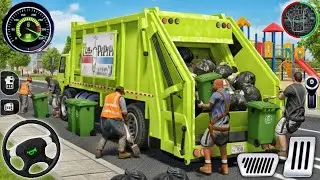 Garbage Trash Truck Realistic Simulator 3D - City Road Garbage Dumper Truck Games - Android GamePlay