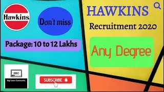 HAWKINS recruitment 2020 | BE/BTech/Diploma | Final Year Eligible | ₹90,000/- | Private Job Update
