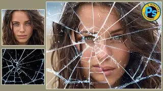 how to make broken glass photo effect in #photoshop