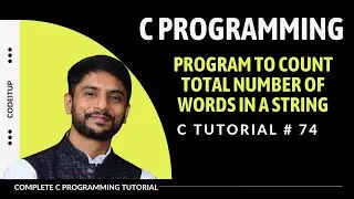 C Program to Count Total Number of Words in a String | In Hindi