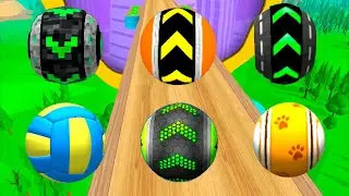 🏀Comparison of 31 levels of gameplay of 6 Rolling Ball games #gameplay #mobilegame #games