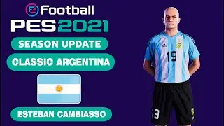 E. CAMBIASSO face+stats (Classic Argentina) How to create in PES 2021