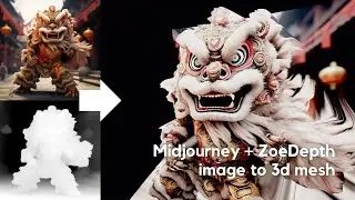 Midjourney Image into 3D using ZoeDepth - Deep Learning Depth Estimation