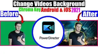 How to change video background In Cyberlink PowerDirector Full Tutorial  2021 {Android & iOS}