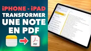 Transformer une note en PDF sur iPhone et iPad