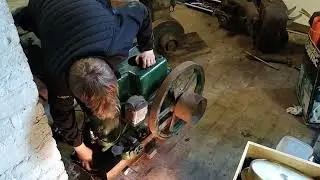 Ruston Hornsby 8PB first start and 6PB flywheel removal