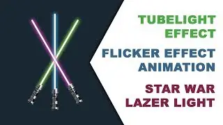 Tube-light effect - Flicker light effect - animated glowing light using HTML & CSS