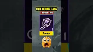 Free Bonus Pass 😱  ( 3 Redeem code in video )  