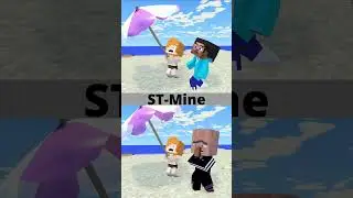 Baby Steve VS Bad Villager. Beach story. 