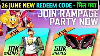 Free Fire Redeem Code Today | 26 June Redeem Code Free Fire | FF Redeem Code Today 26 June