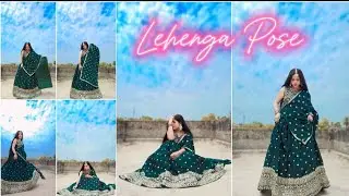 easy lehenga pose || pose in lehenga || anutechnology