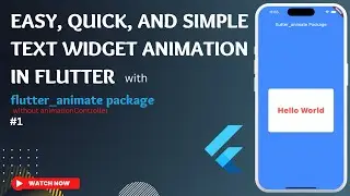 Flutter tutorial, Easy, Quick and Simple Text widget Animation with flutter_animate