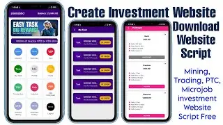 Task System Investment Website Script Free | Php Script | PTC Website Script Laravel website script