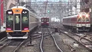 近鉄＆阪神の電車が来る平日夕方ラッシュの鶴橋駅　17時10分過ぎ～19時過ぎまで