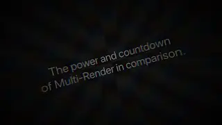 The power and countdown of multirender in comparison. (Loud warning.)