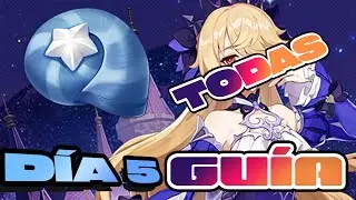 TODAS las CARACOLAS (COMPLETO) - Día 5 - Una travesía estival - GUÍA // GENSHIN IMPACT EN ESPAÑOL