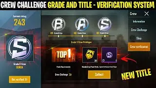 Crew challenge verification in pubg mobile || problem solve || Title collect || full information