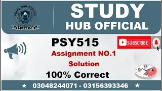 PSY515 Assignment 1 Solution Fall 2022, PSY515 Assignment 1 solution 2022, PSY515 assig 1 fall 2022