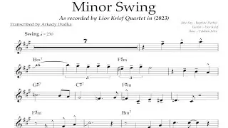 Minor Swing - Baptiste Herbin Solo Transcription (Eb). Transcribed by Arkady Dudka.