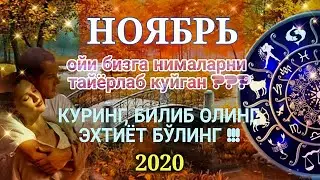 Ноябр ойи учун Мунажжимлар Башорати ойлик / Noyabr oyi Munajjimlar Bashorati