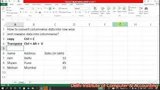 how to transpose data in excel shortcut keys