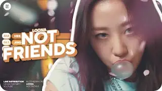 LOONA - Not Friends Line Distribution (Color Coded)