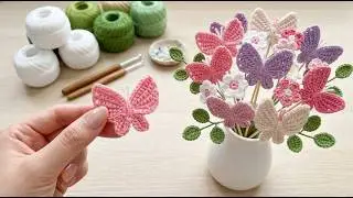 🥰🦋 Got all my friends hooked! EASY & QUICK Crochet Idea of Leftover Yarn for 100% Beginners