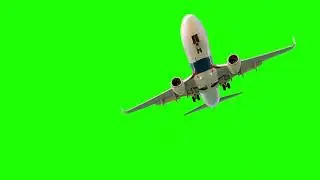 Airplane Green Screen Background Video || Canva Premium Green Screen Background