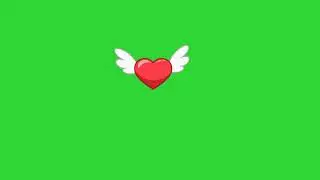 Fly Heart Green Screen ll No Copyright Green Screen Video Il
