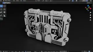 Make a Sci-fi Panel - Grid Modeler (blender addon)